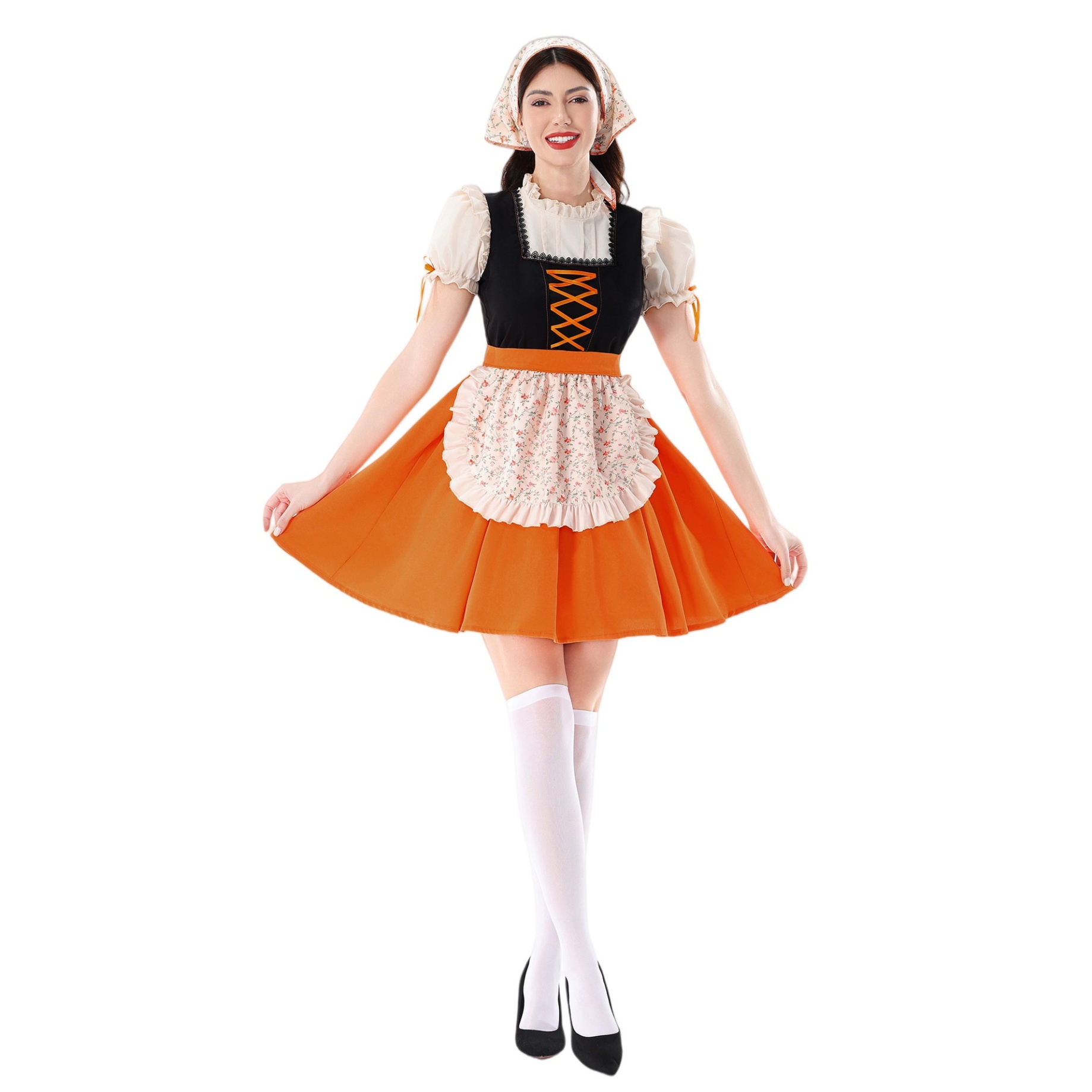 German Oktoberfest Dirndl Dress - Women Farm Maid Costume